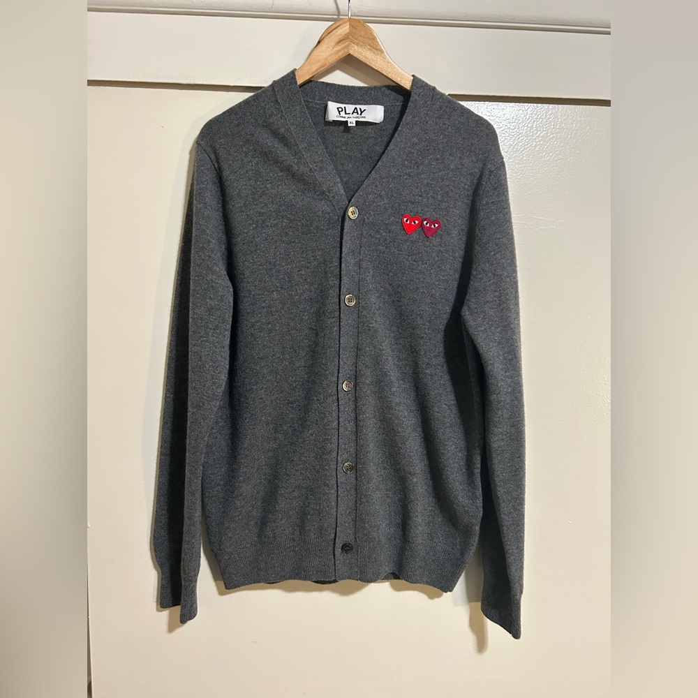 Comme des Garçons Play Double Heart cardigan